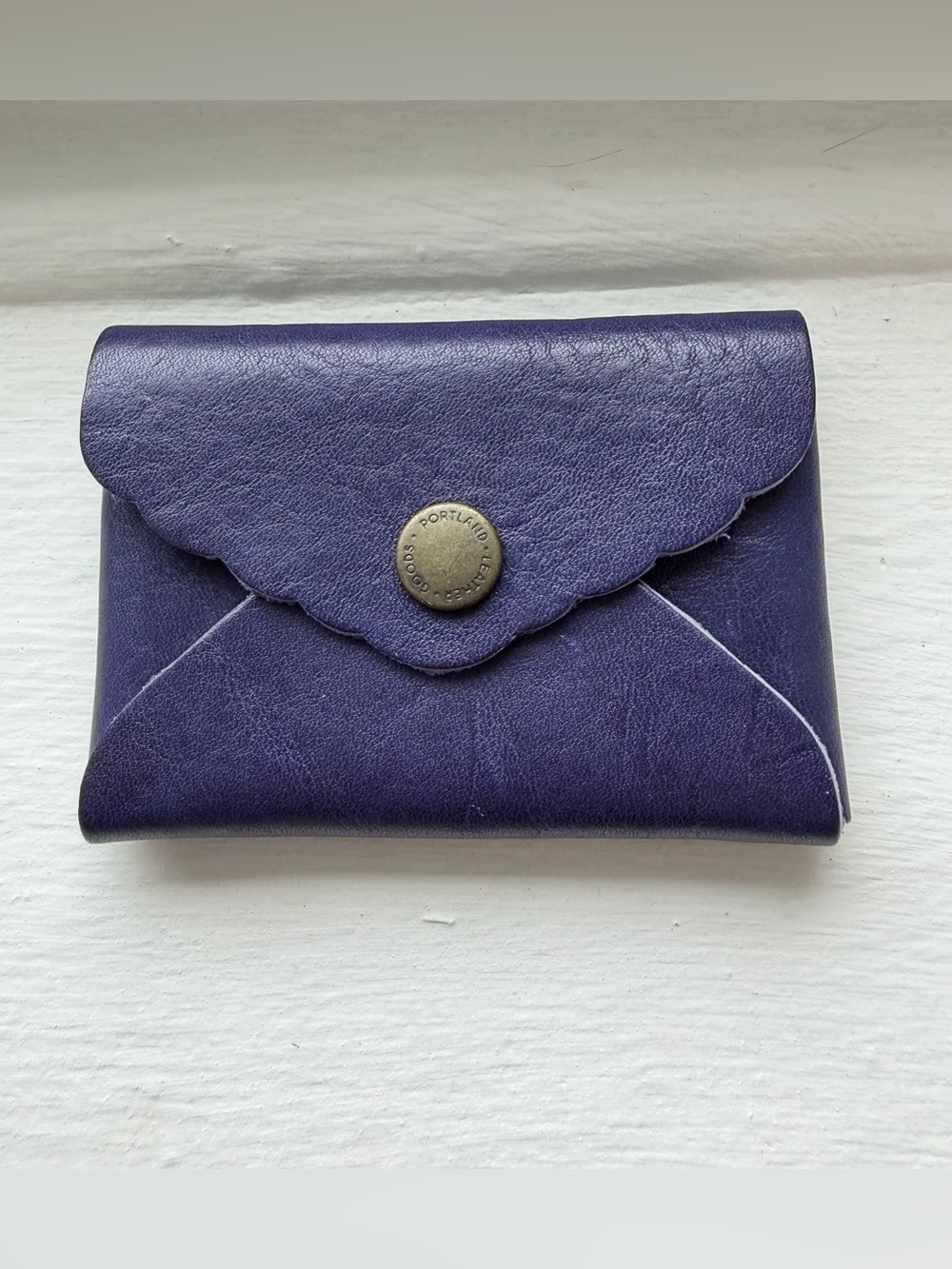 Portland Leather Goods Mini Daisy Wallet in Violet 🪻 RARE COLOR